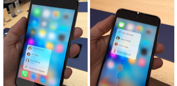 3D Touch brings up contacts