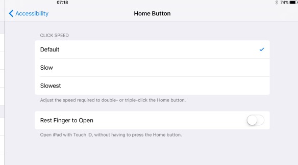 Home button: accessibility options
